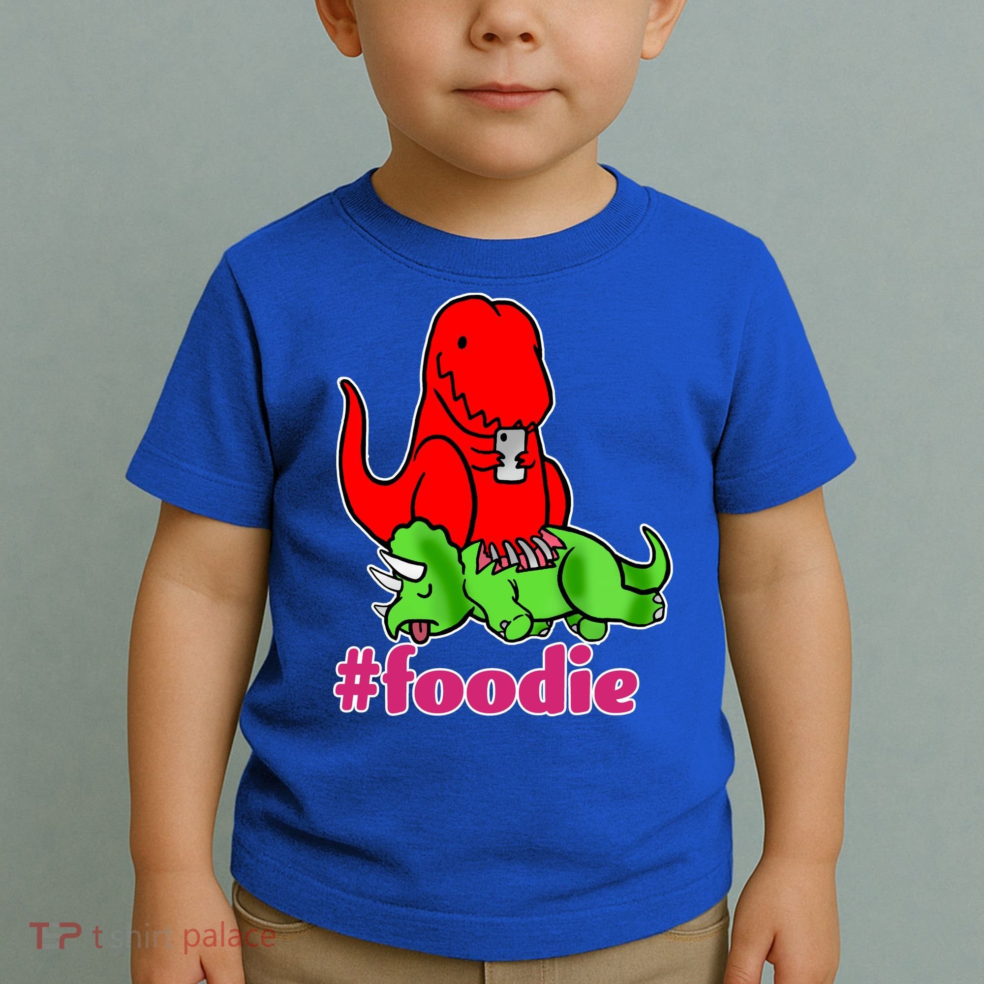 Foodie T-rex Food Selfie Toddler T-Shirt