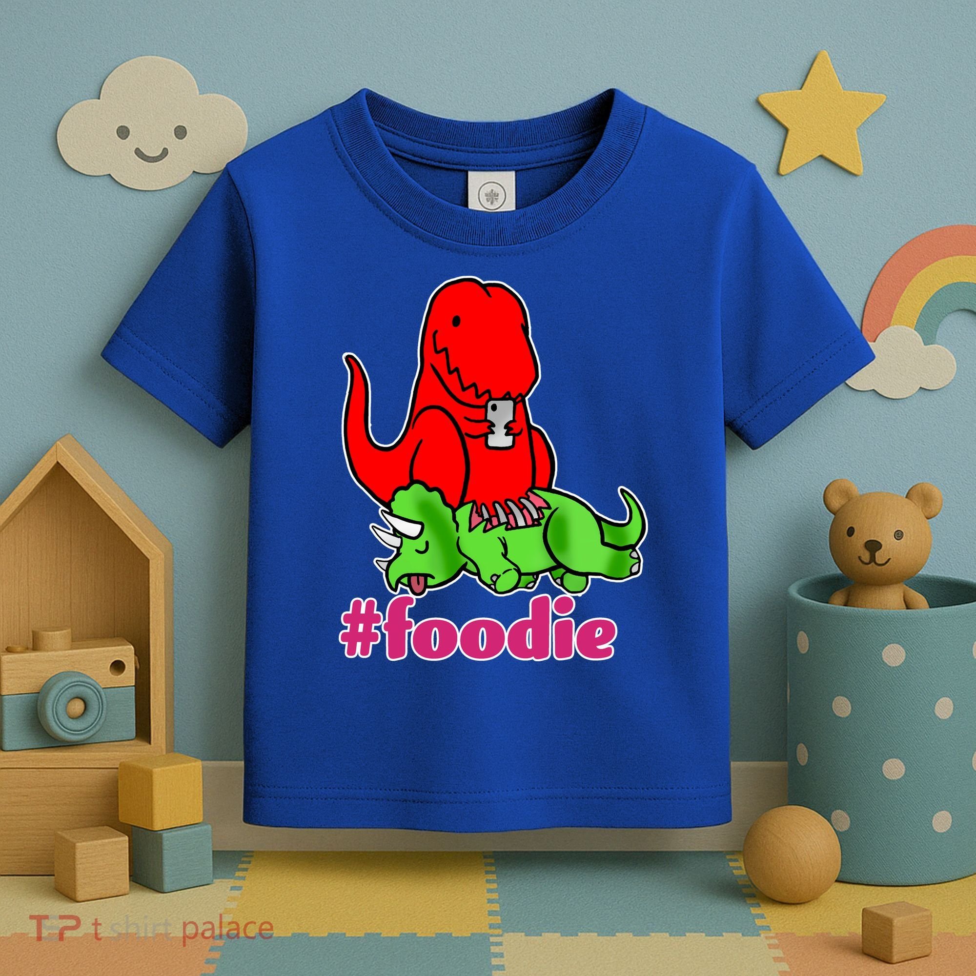 Foodie T-rex Food Selfie Toddler T-Shirt