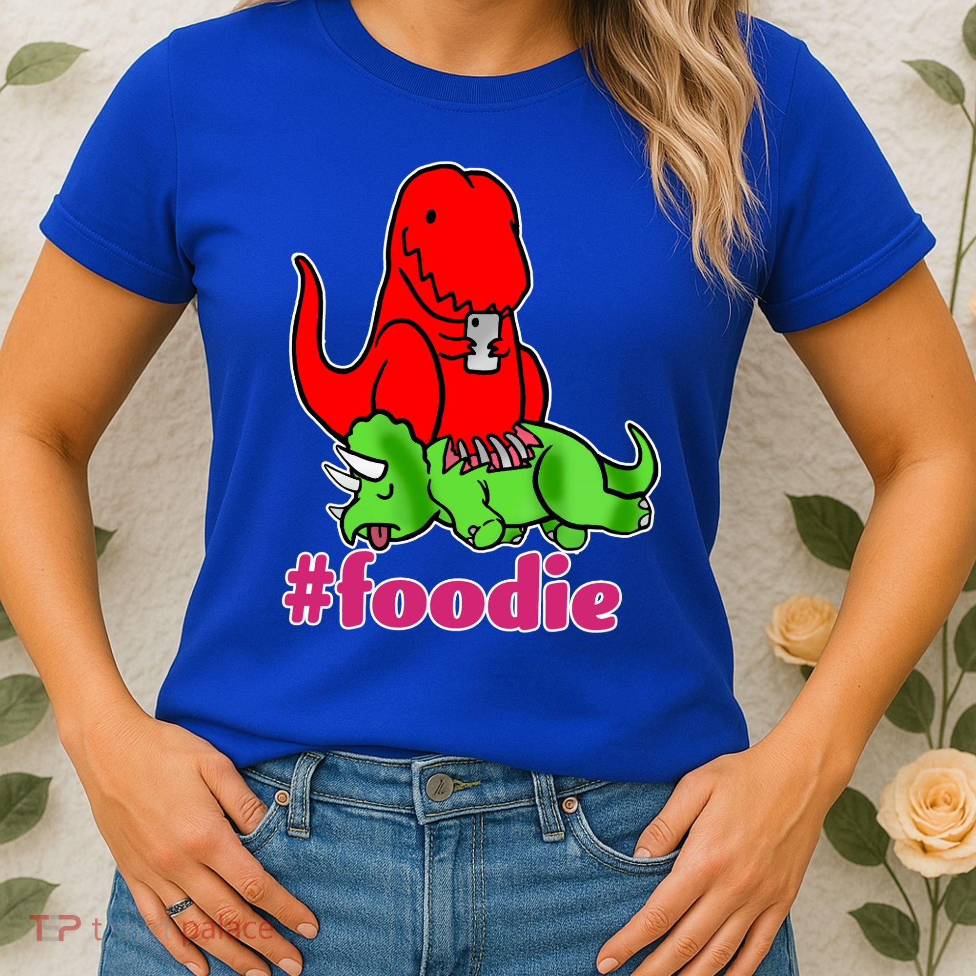 Foodie T-rex Food Selfie Women's T-Shirt