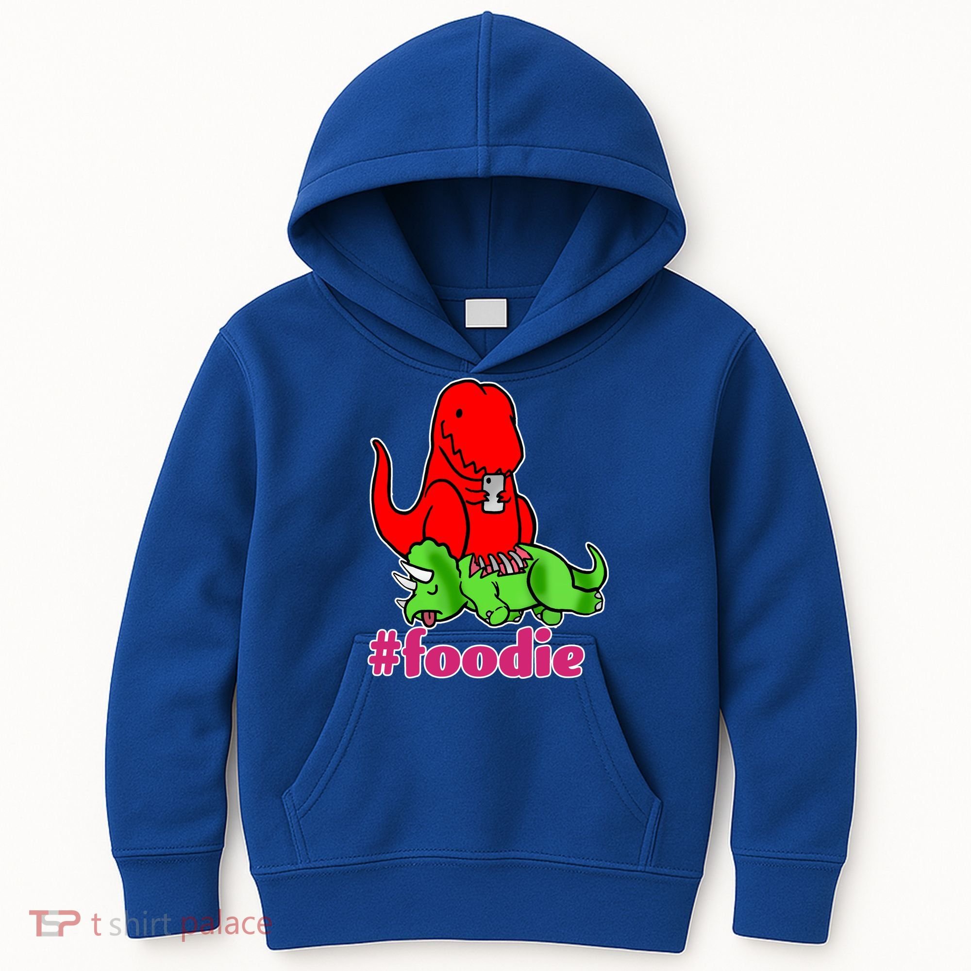 Foodie T-rex Food Selfie Kids Hoodie