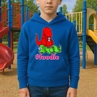 Foodie T-rex Food Selfie Kids Hoodie thumb 2