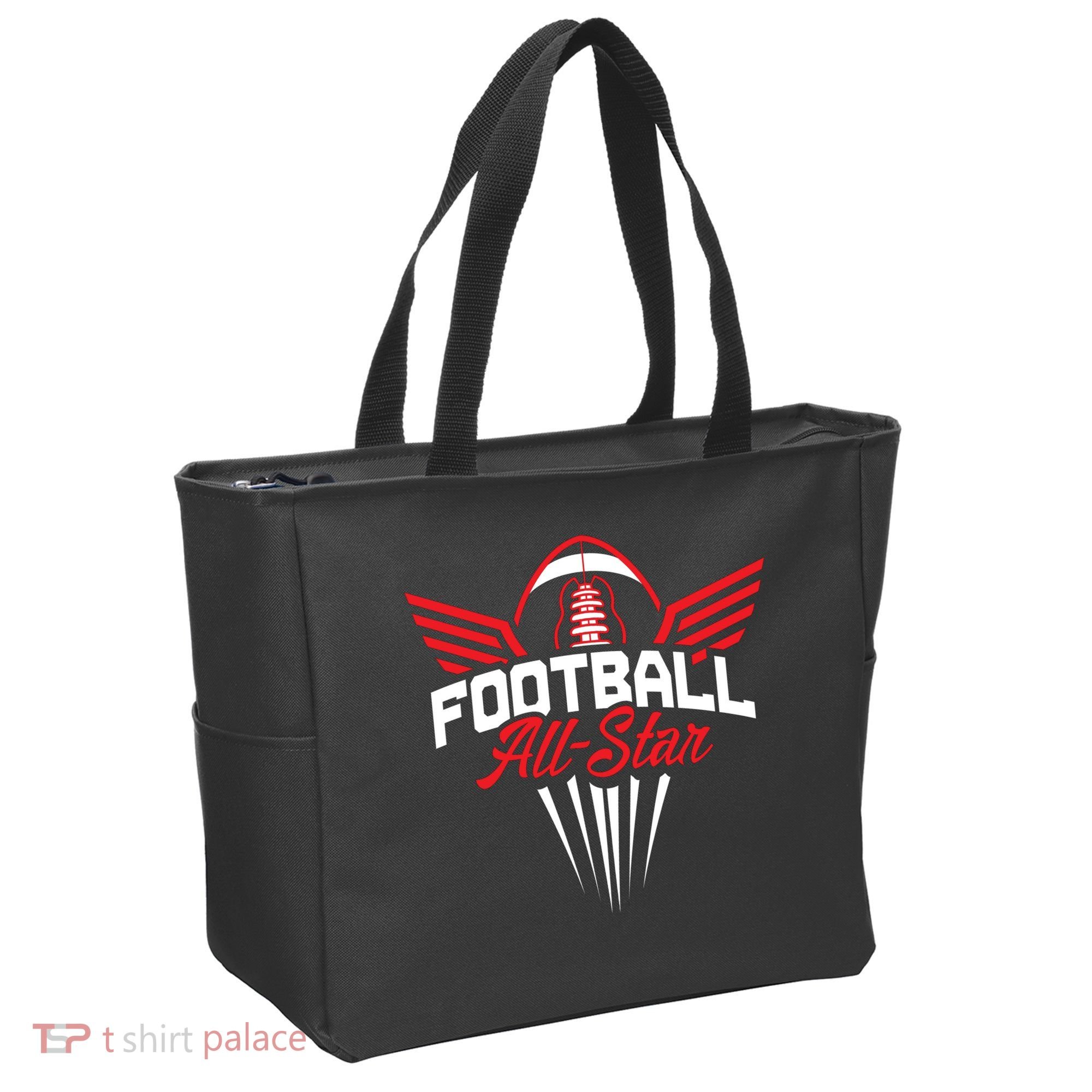 Football All-Star Team Jersey Logo Tote Bag