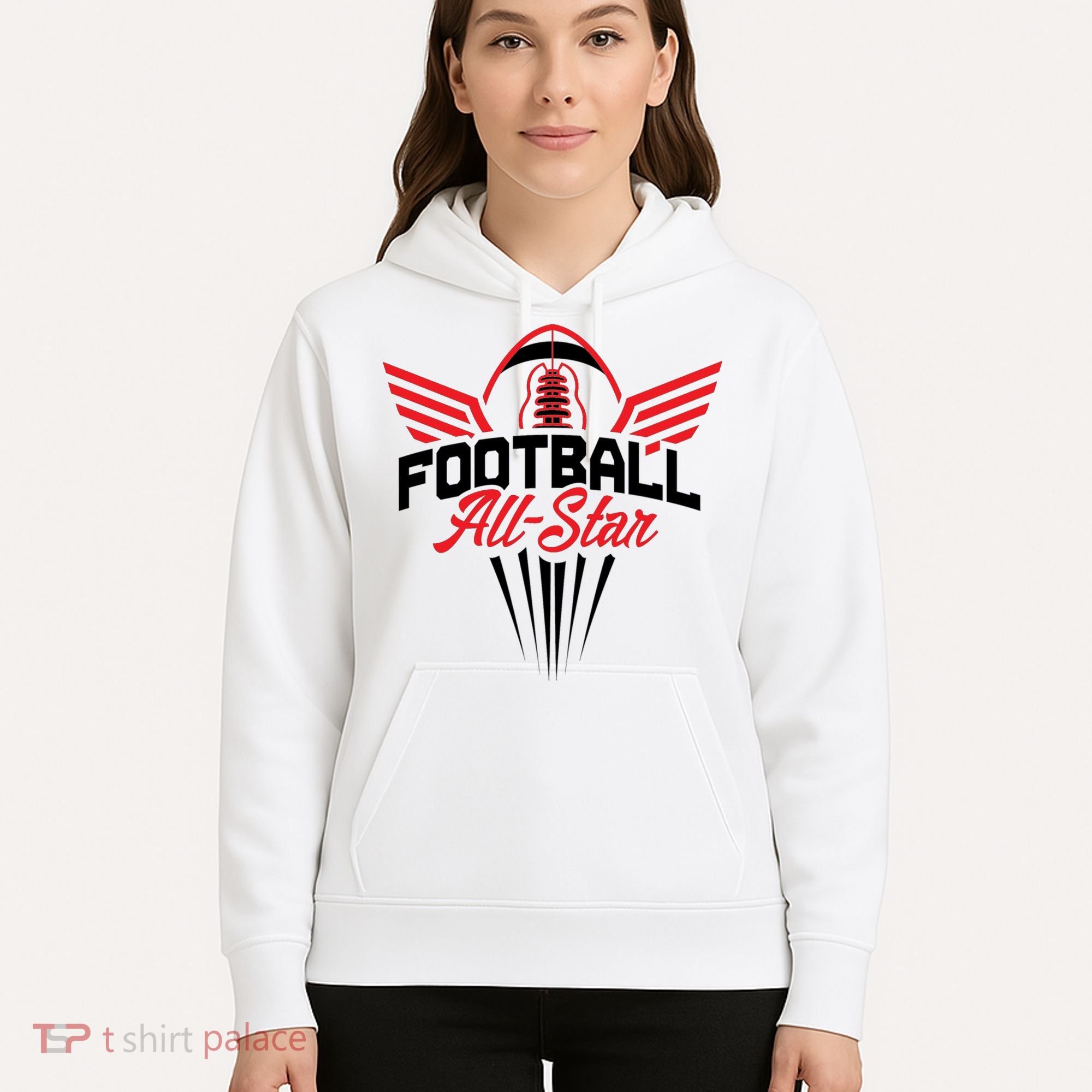 Football All-Star Team Jersey Logo Hoodie