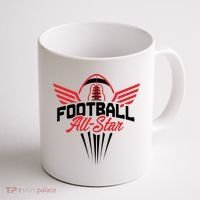Football All-Star Team Jersey Logo Coffee Mug thumb 1