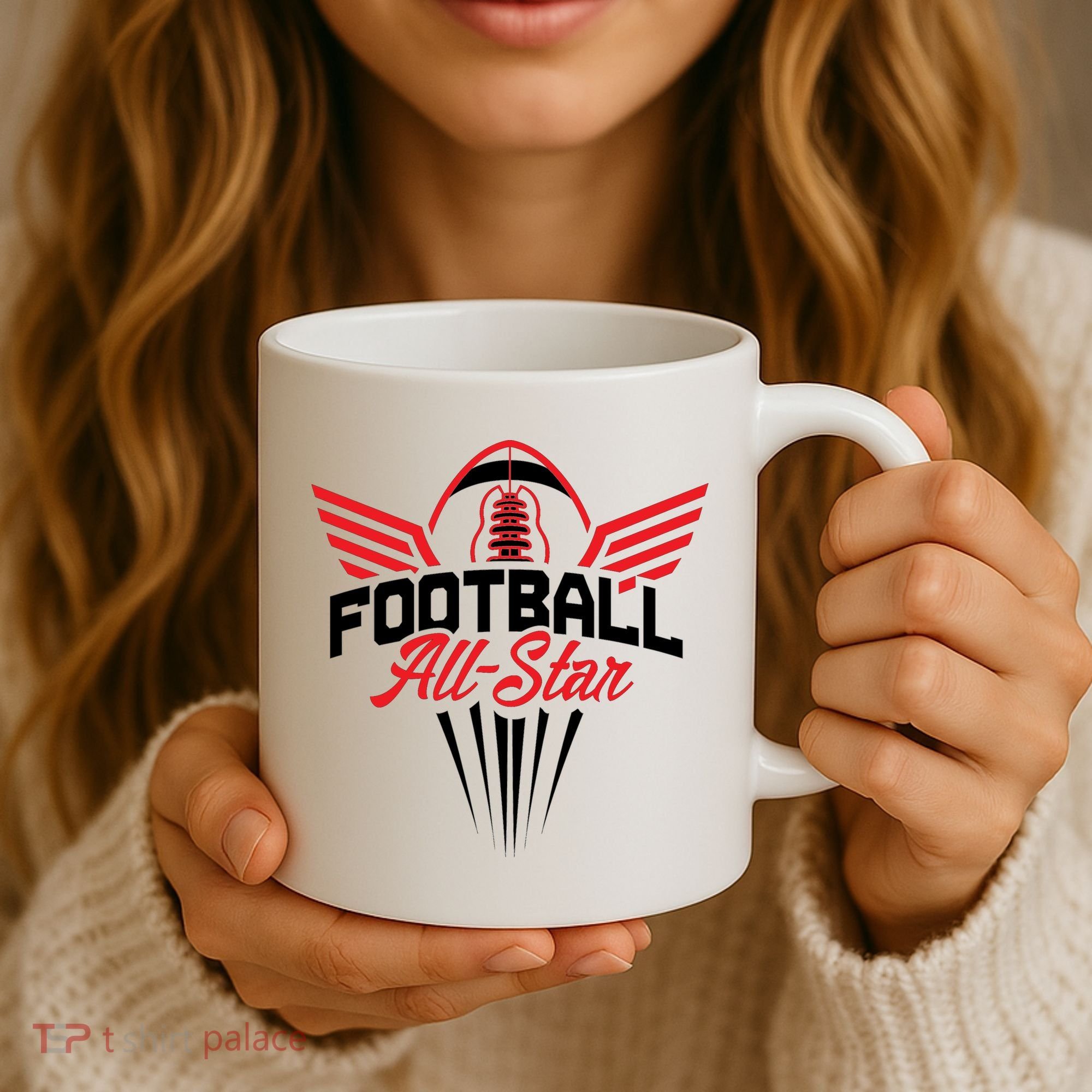 Football All-Star Team Jersey Logo Coffee Mug
