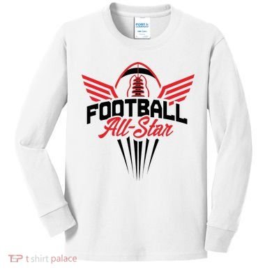 Football All-Star Team Jersey Logo Kids Long Sleeve Shirt