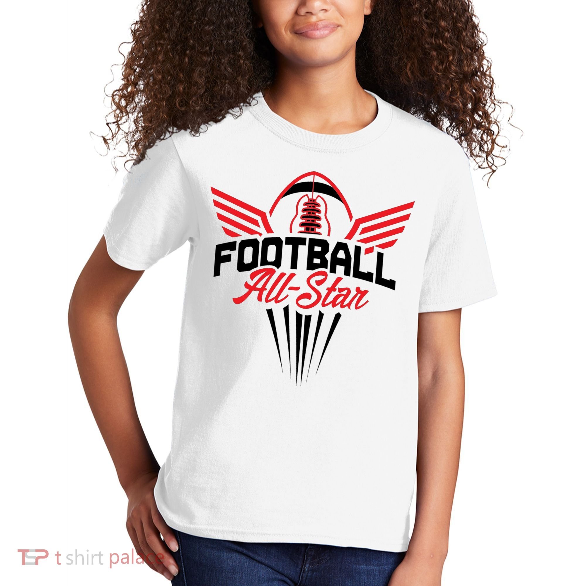 Football All-Star Team Jersey Logo Kids T-Shirt