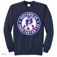 Football Champions They Hate Us Cause They Ain't US New England Sweatshirt thumb 0