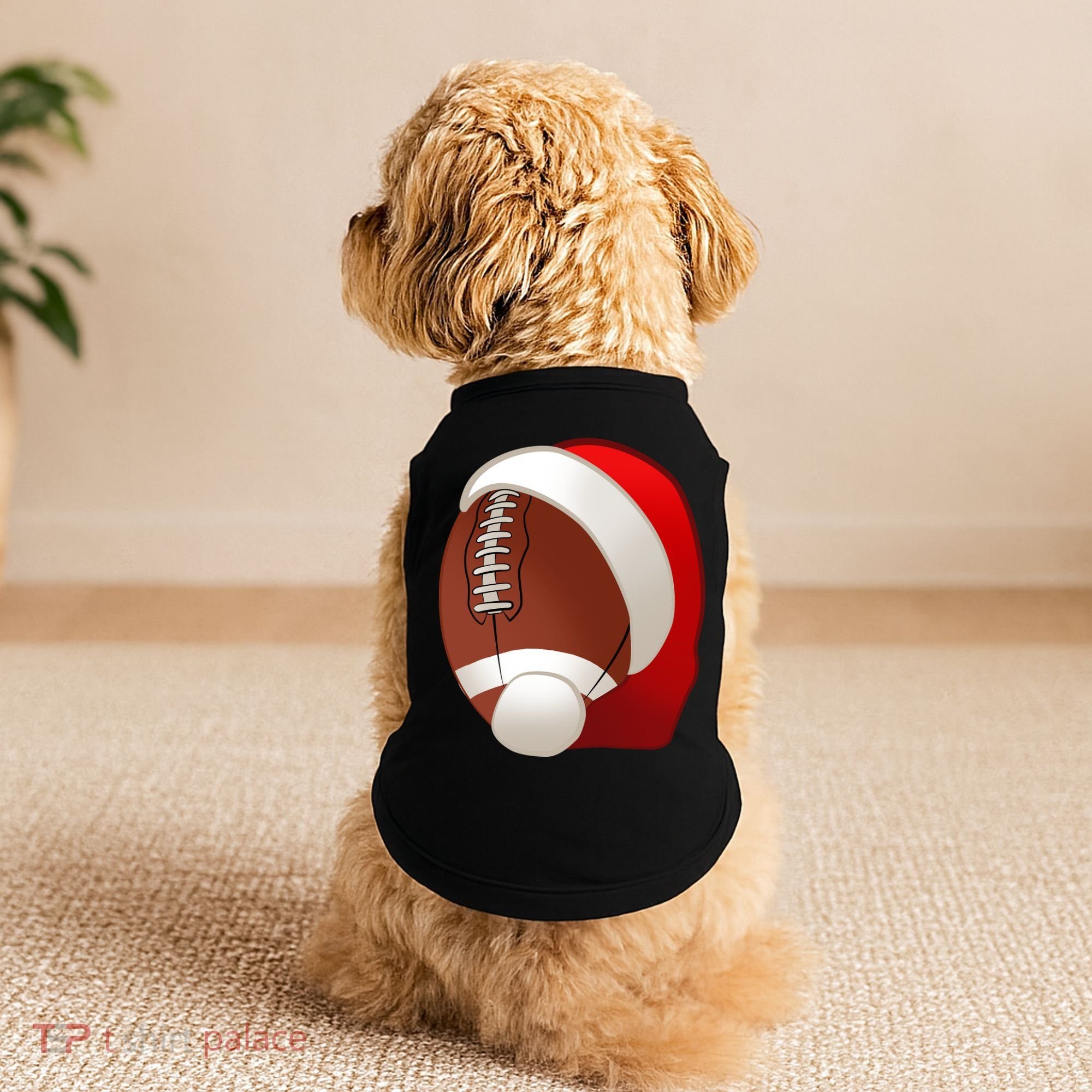 Football Christmas Santa Doggie Tank