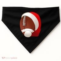 Football Christmas Santa USA-Made Doggie Bandana thumb 0