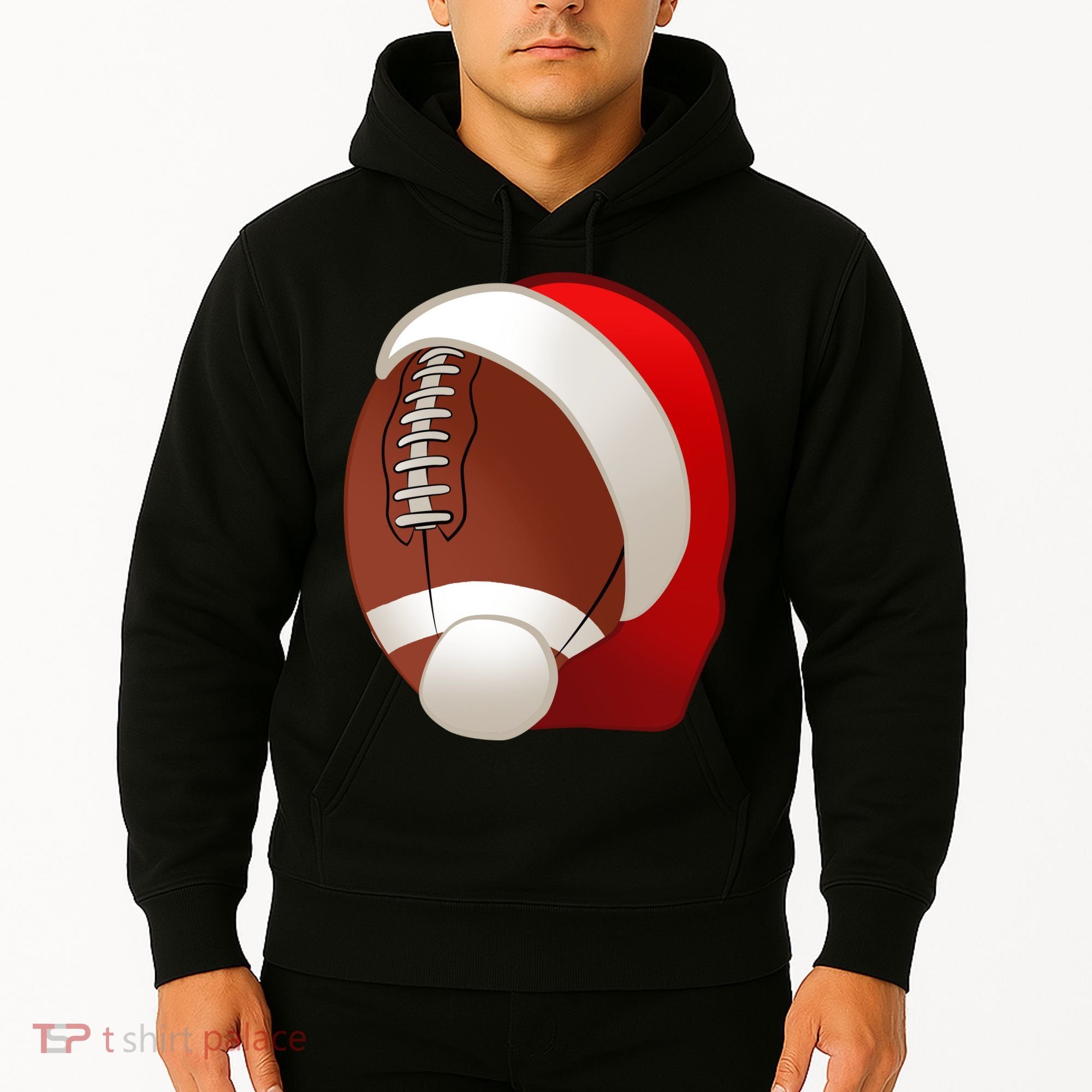 Football Christmas Santa Hoodie
