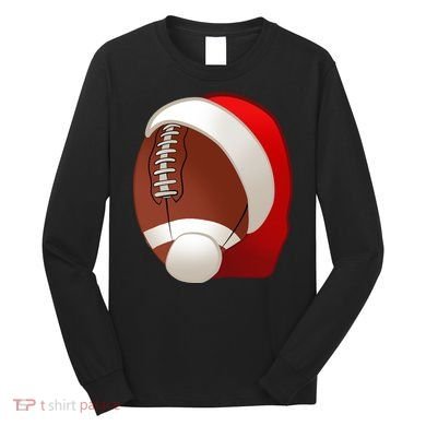 Football Christmas Santa Long Sleeve Shirt