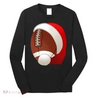 Football Christmas Santa Long Sleeve Shirt thumb 0