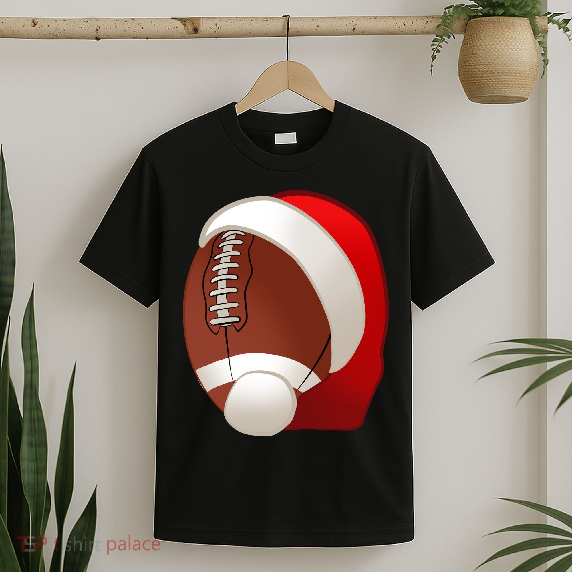 Football Christmas Santa T-Shirt