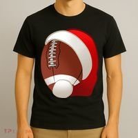Football Christmas Santa T-Shirt thumb 3