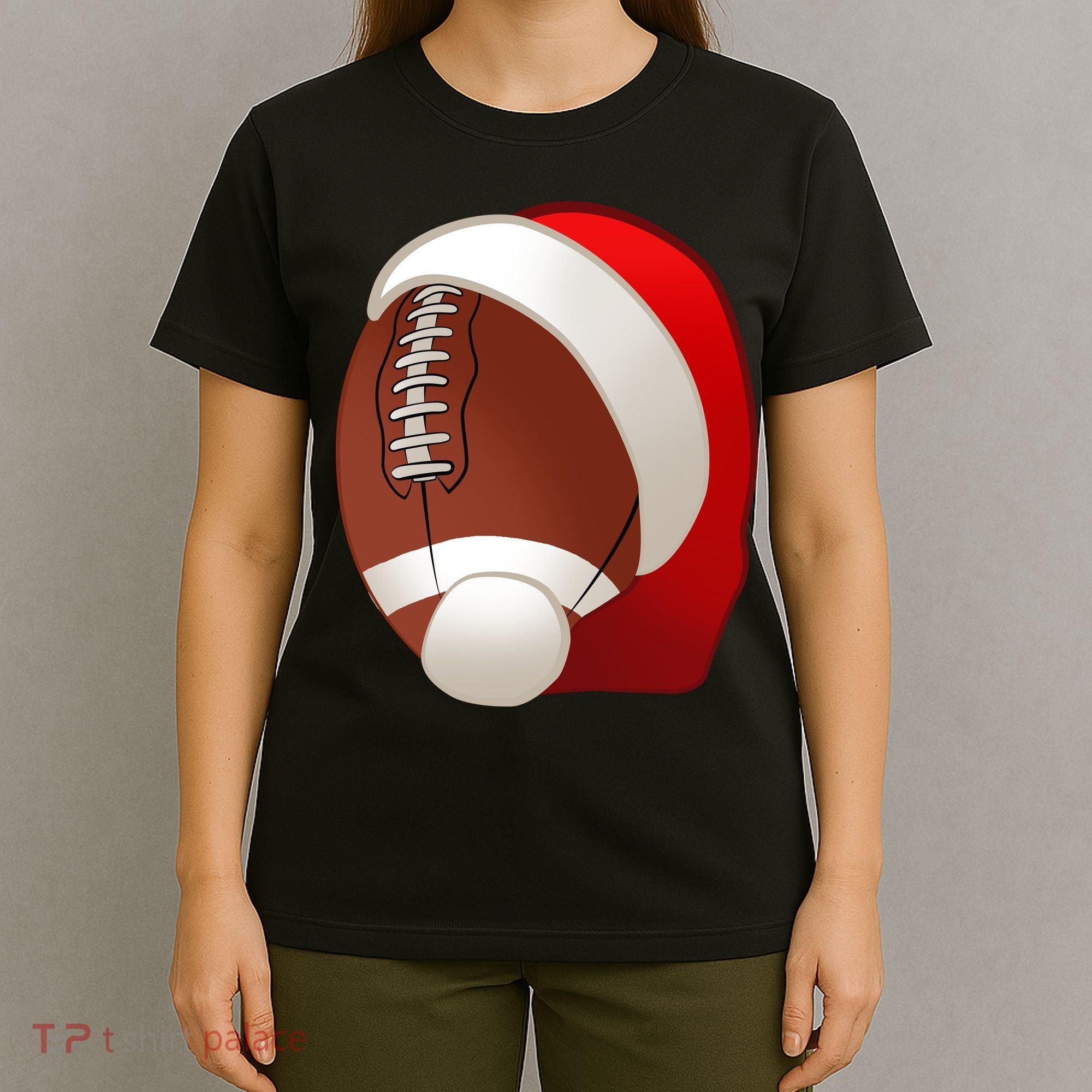 Football Christmas Santa T-Shirt