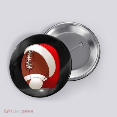 Football Christmas Santa Button