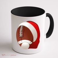 Football Christmas Santa Coffee Mug thumb 1