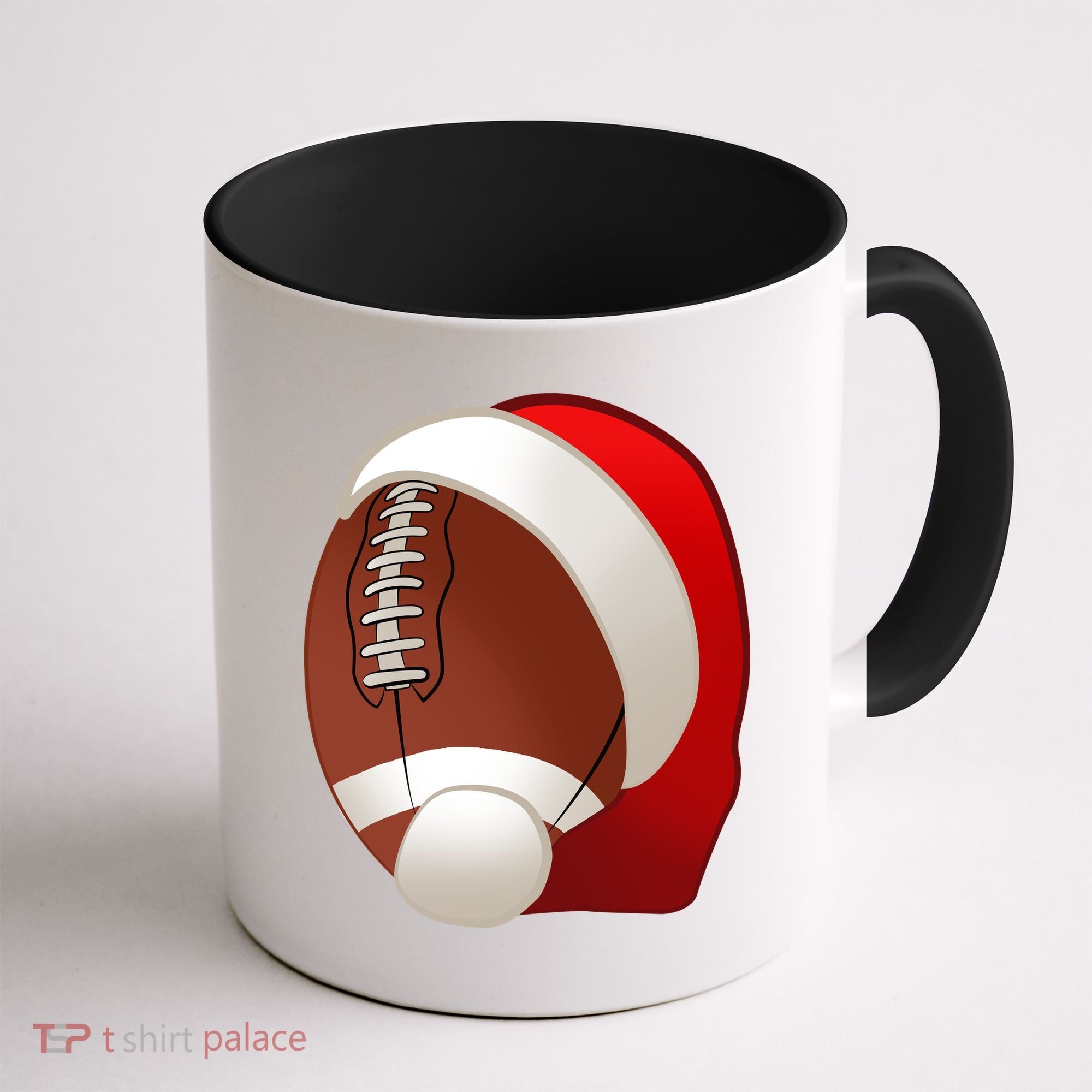 Football Christmas Santa Coffee Mug