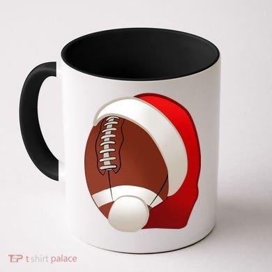 Football Christmas Santa Coffee Mug