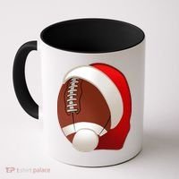 Football Christmas Santa Coffee Mug thumb 0