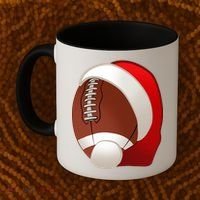 Football Christmas Santa Coffee Mug thumb 2