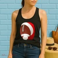Football Christmas Santa Women's Tank Top thumb 2