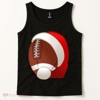 Football Christmas Santa Tank Top thumb 2