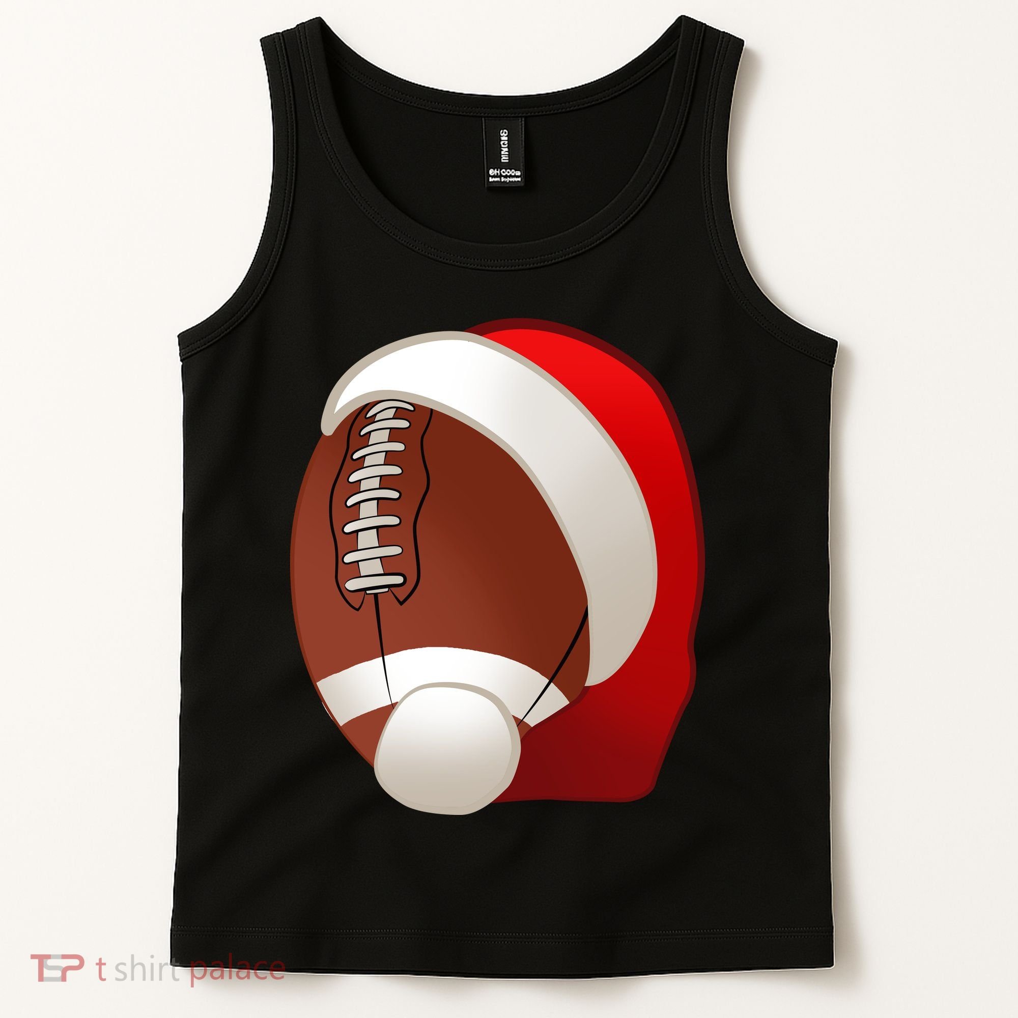 Football Christmas Santa Tank Top