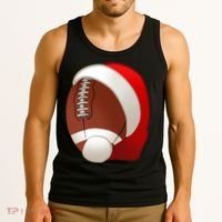 Football Christmas Santa Tank Top thumb 3