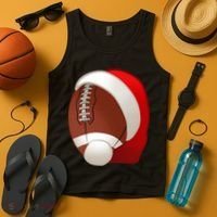 Football Christmas Santa Tank Top thumb 4