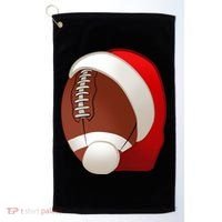 Football Christmas Santa Golf Towel thumb 0