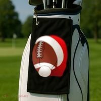 Football Christmas Santa Golf Towel thumb 2