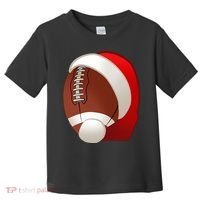 Football Christmas Santa Toddler T-Shirt thumb 0