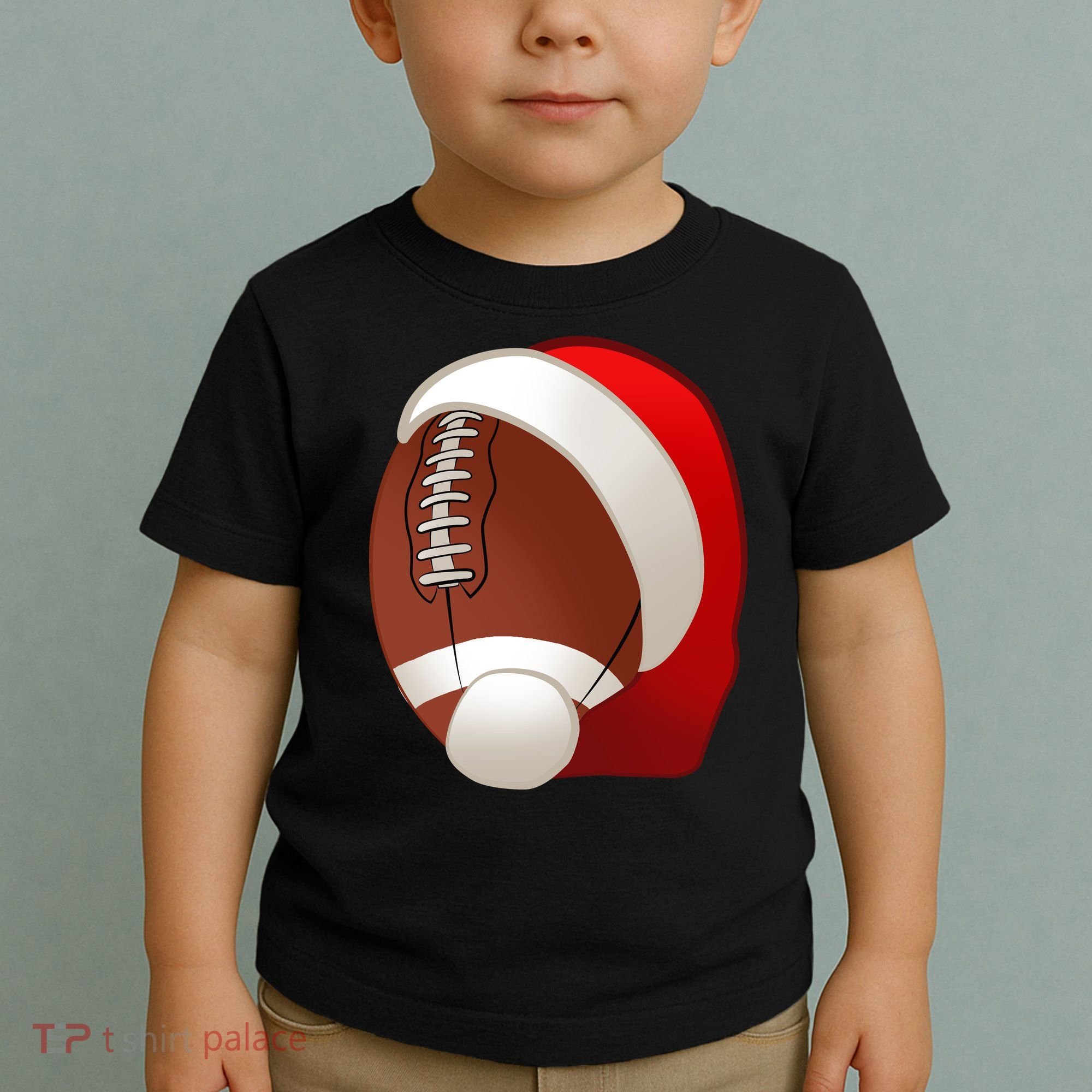 Football Christmas Santa Toddler T-Shirt