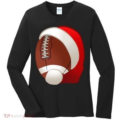 Football Christmas Santa Women's Long Sleeve Shirt