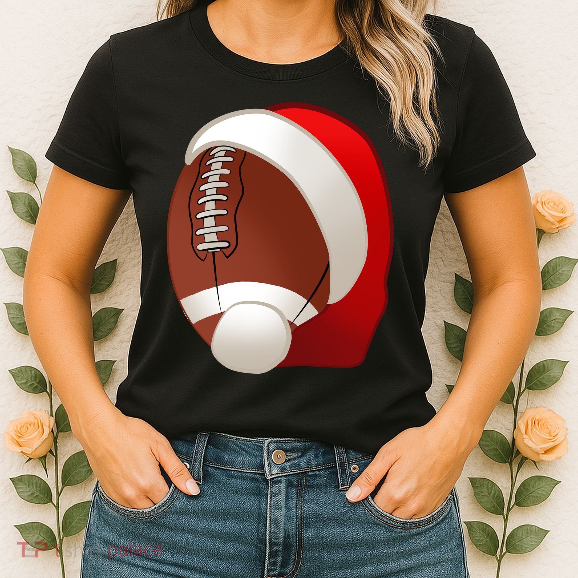 Football Christmas Santa Women's T-Shirt