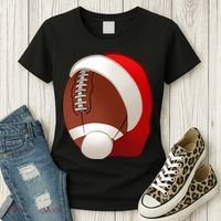 Football Christmas Santa Women's T-Shirt thumb 3
