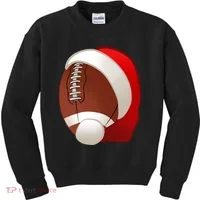 Football Christmas Santa Kids Sweatshirt thumb 0