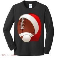 Football Christmas Santa Kids Long Sleeve Shirt thumb 0