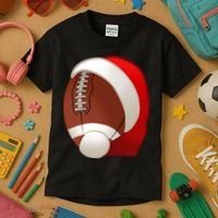 Football Christmas Santa Kids T-Shirt thumb 3