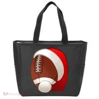 Football Christmas Santa Tote Bag thumb 0