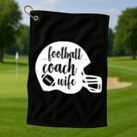 Football Coach Wife Golf Towel thumb 1