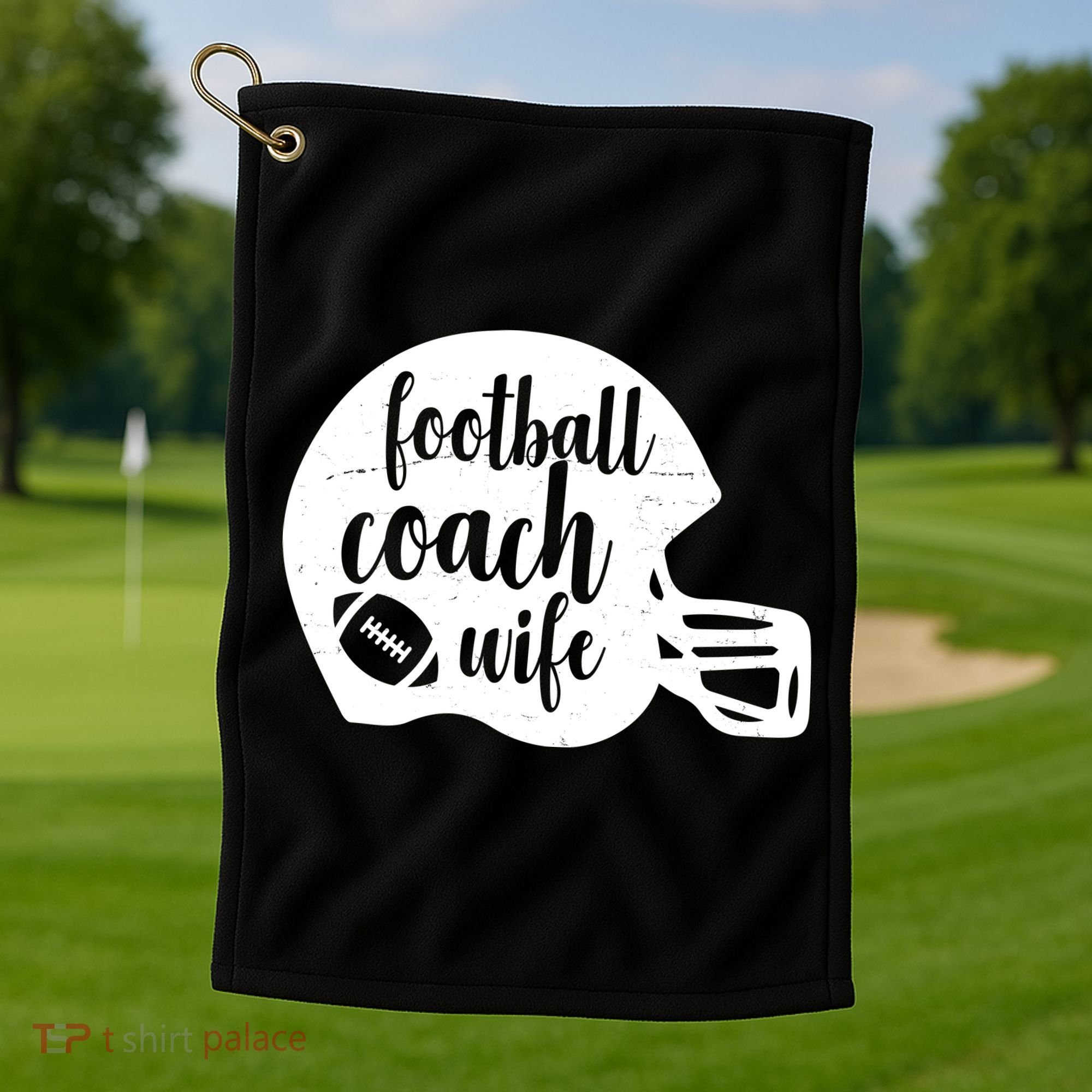 Football Coach Wife Golf Towel