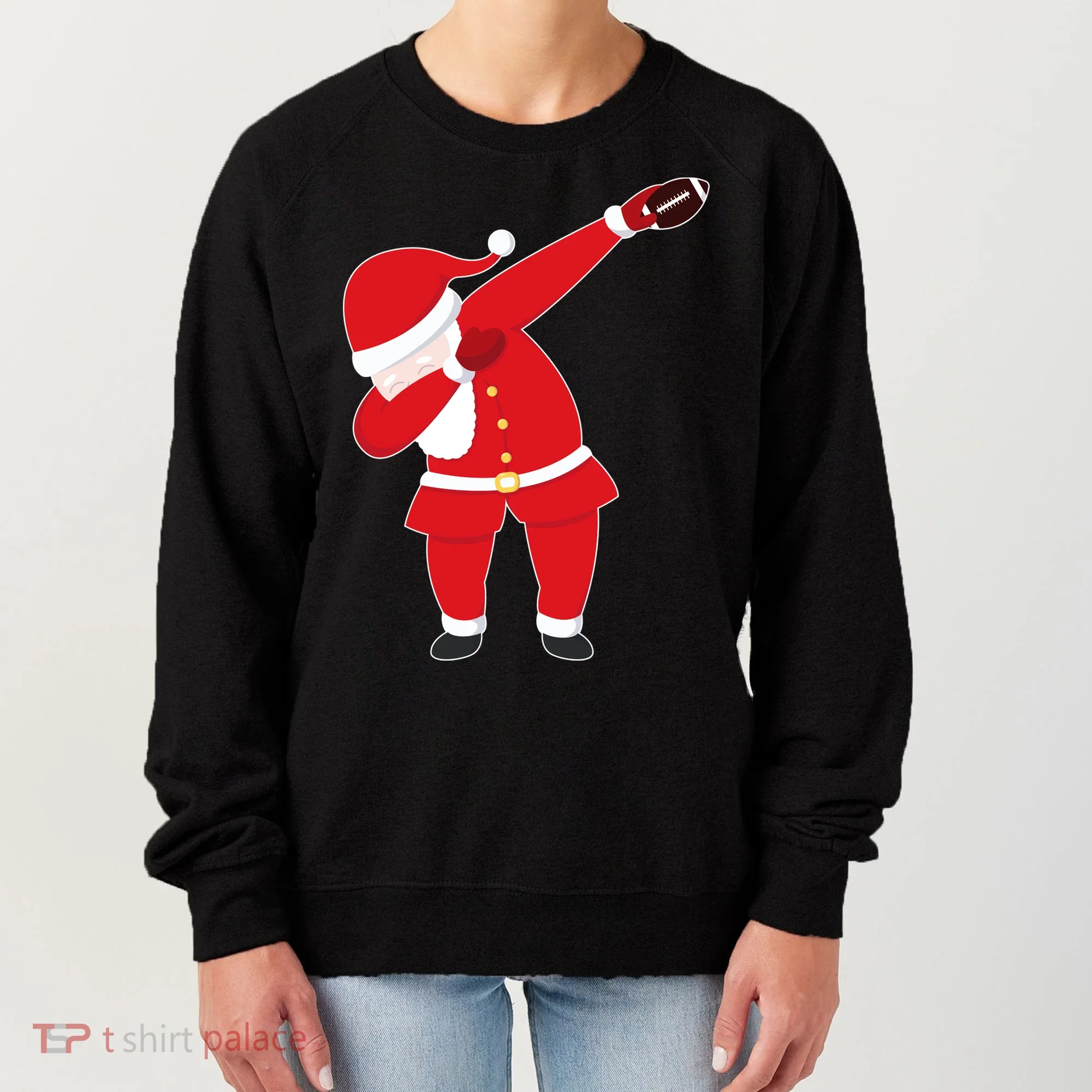 Football Dabbing Santa Women's Sweatshirt
