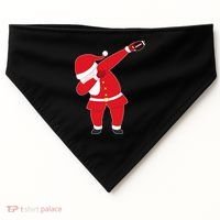 Football Dabbing Santa USA-Made Doggie Bandana thumb 0