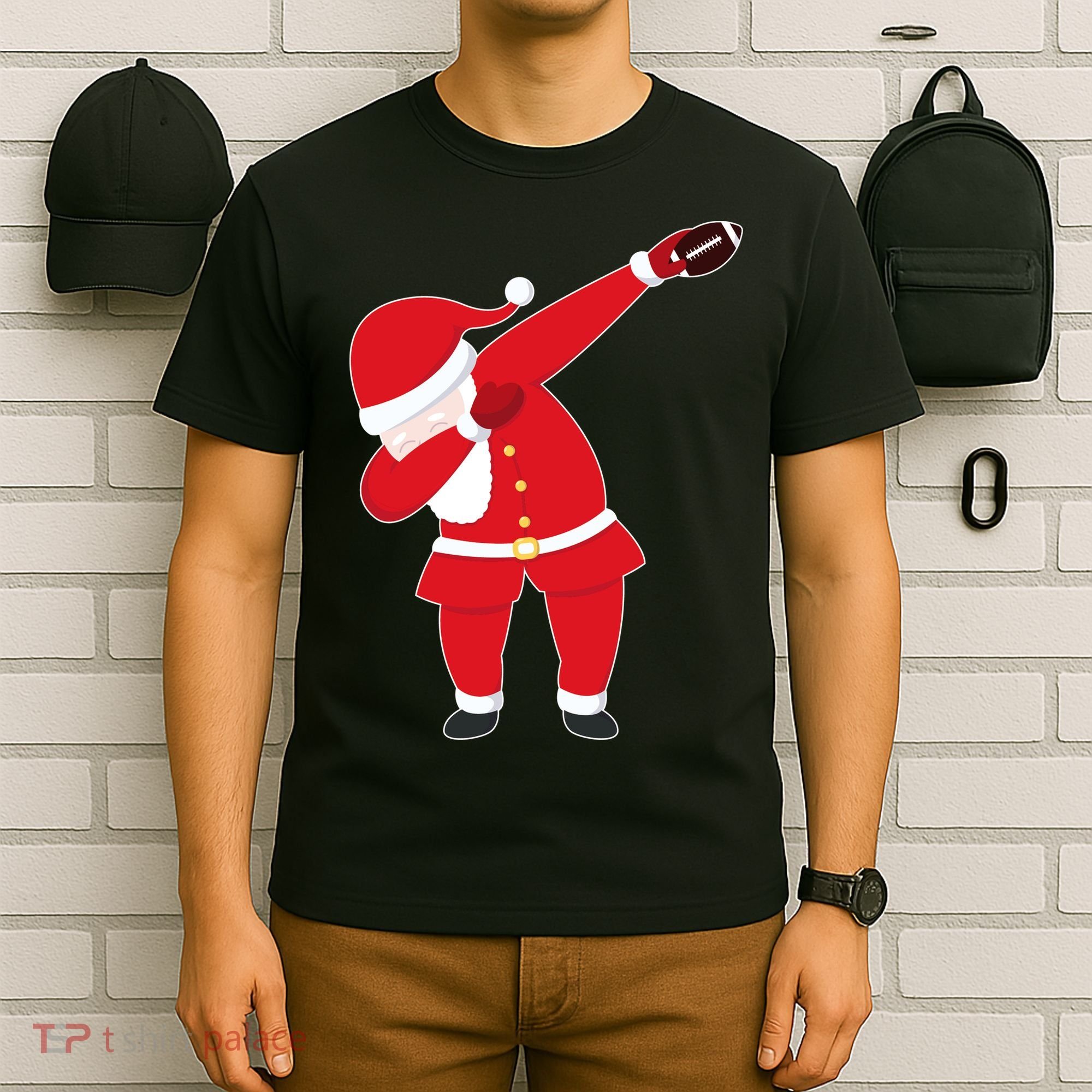 Football Dabbing Santa T-Shirt