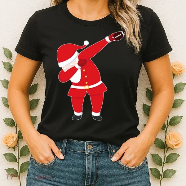 Football Dabbing Santa Women's T-Shirt