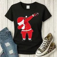 Football Dabbing Santa Women's T-Shirt thumb 3