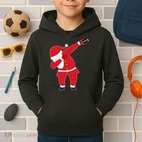 Football Dabbing Santa Kids Hoodie thumb 2